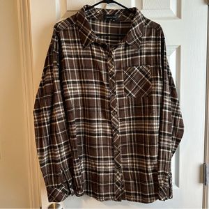 White Fox Boutique button up flannel shirt